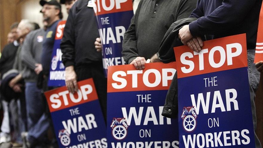 El declive de los sindicatos y los trabajadores pobres en EEUU